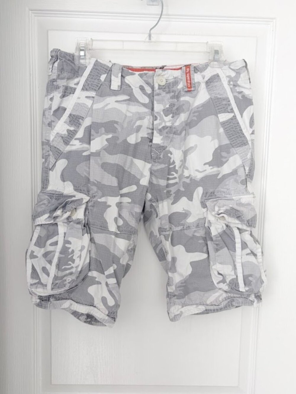 Superdry Camouflage Core Ripstop Cotton Cargo Pocket Drawstring Shorts
